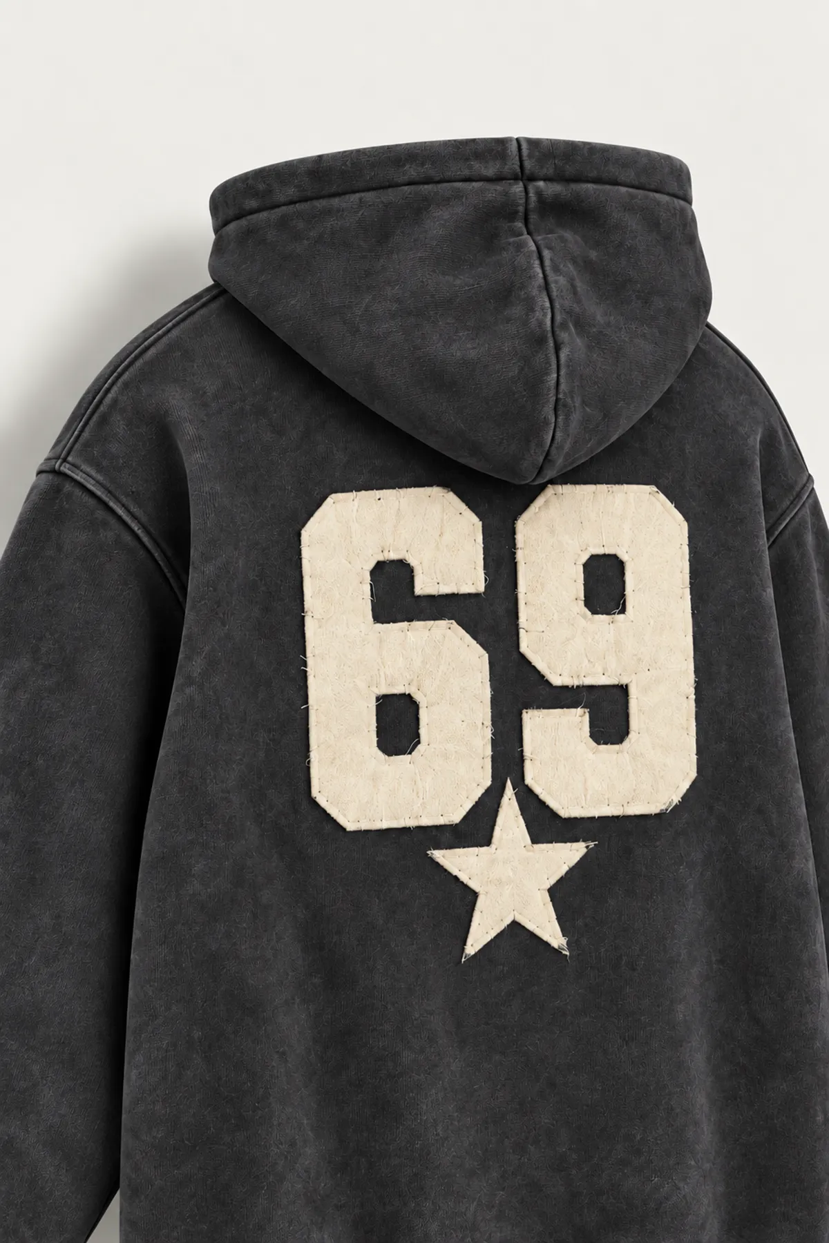 Six Nine - Siyah - Kapüşonlu Çift Fermuarlı - Pamuklu Erkek Sweatshirt
