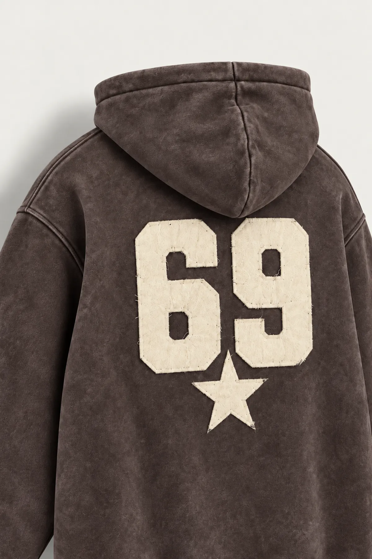 Six Nine - Kahverengi - Kapüşonlu Çift Fermuarlı - Pamuklu Erkek Sweatshirt