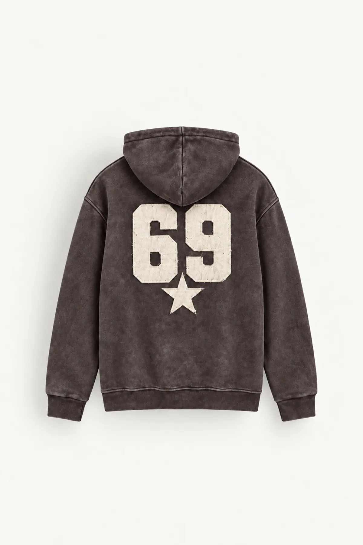 Six Nine - Kahverengi - Kapüşonlu Çift Fermuarlı - Pamuklu Erkek Sweatshirt