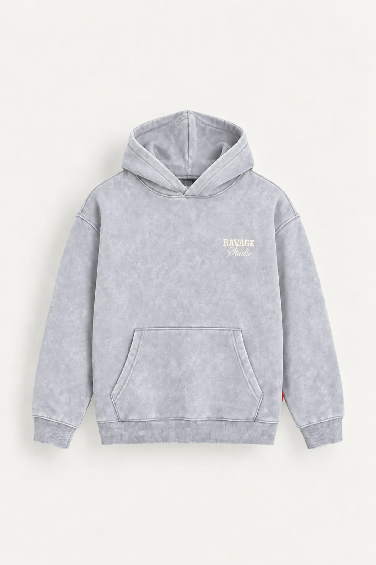 Ravage - Açık Gri - Kapüşonlu Çift Fermuarlı - Pamuklu Erkek Sweatshirt
