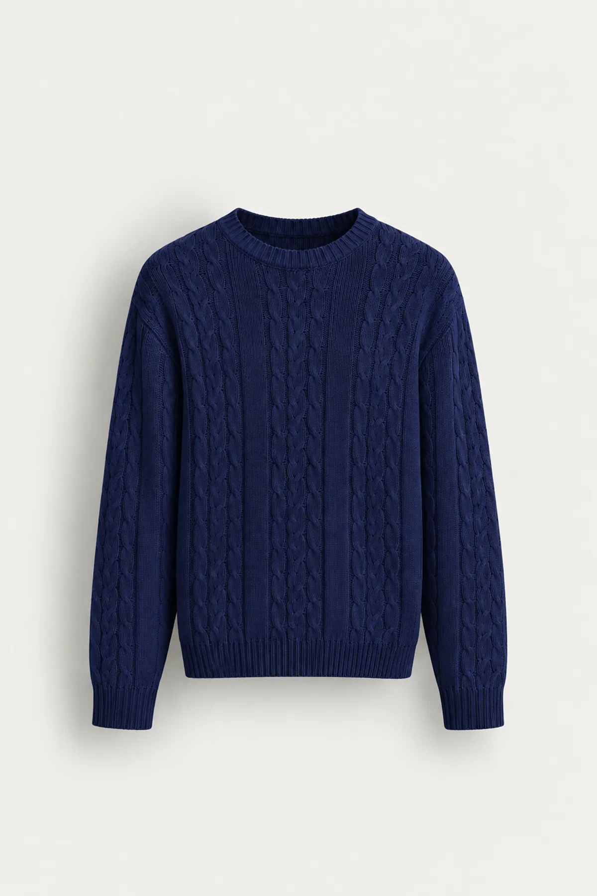 Otis - Lacivert - Regular Fit Bisiklet Yaka - Erkek Kazak