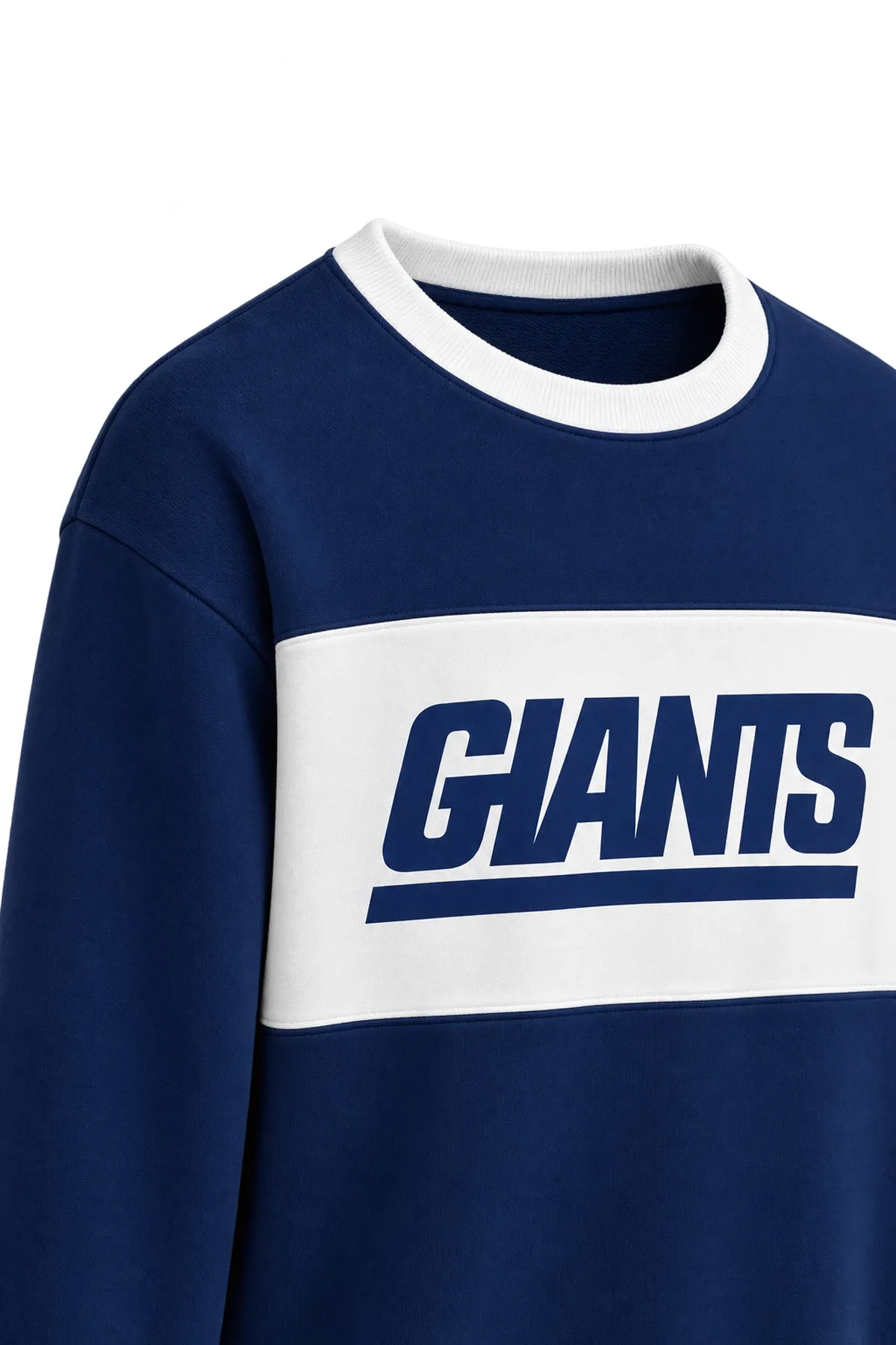 Giants - Mavi - Boxy Fit Bisiklet Yaka - Pamuklu Erkek Sweatshirt