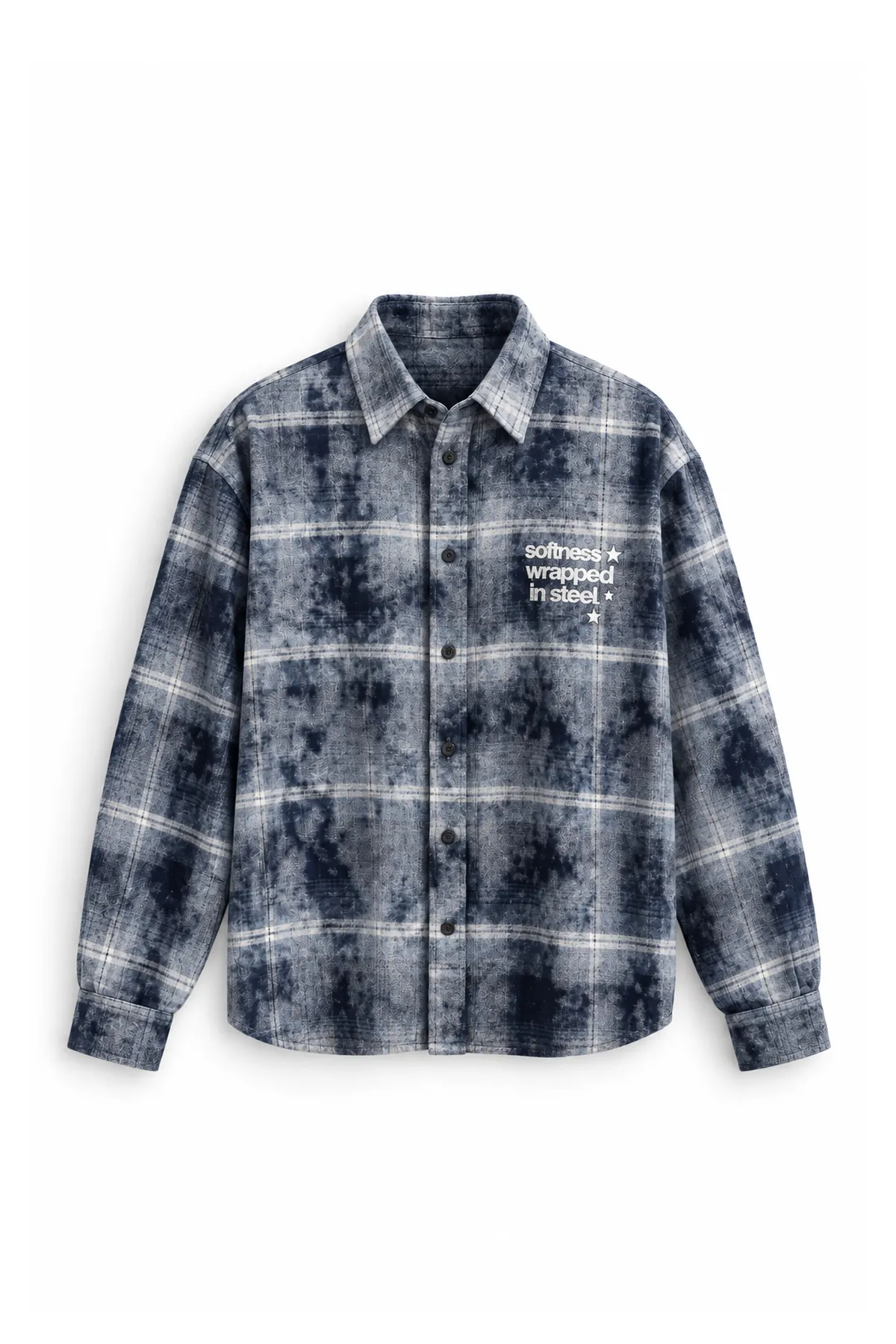 Softness - Mavi - Regular Fit - Kaşe - Erkek Oduncu Gömlek