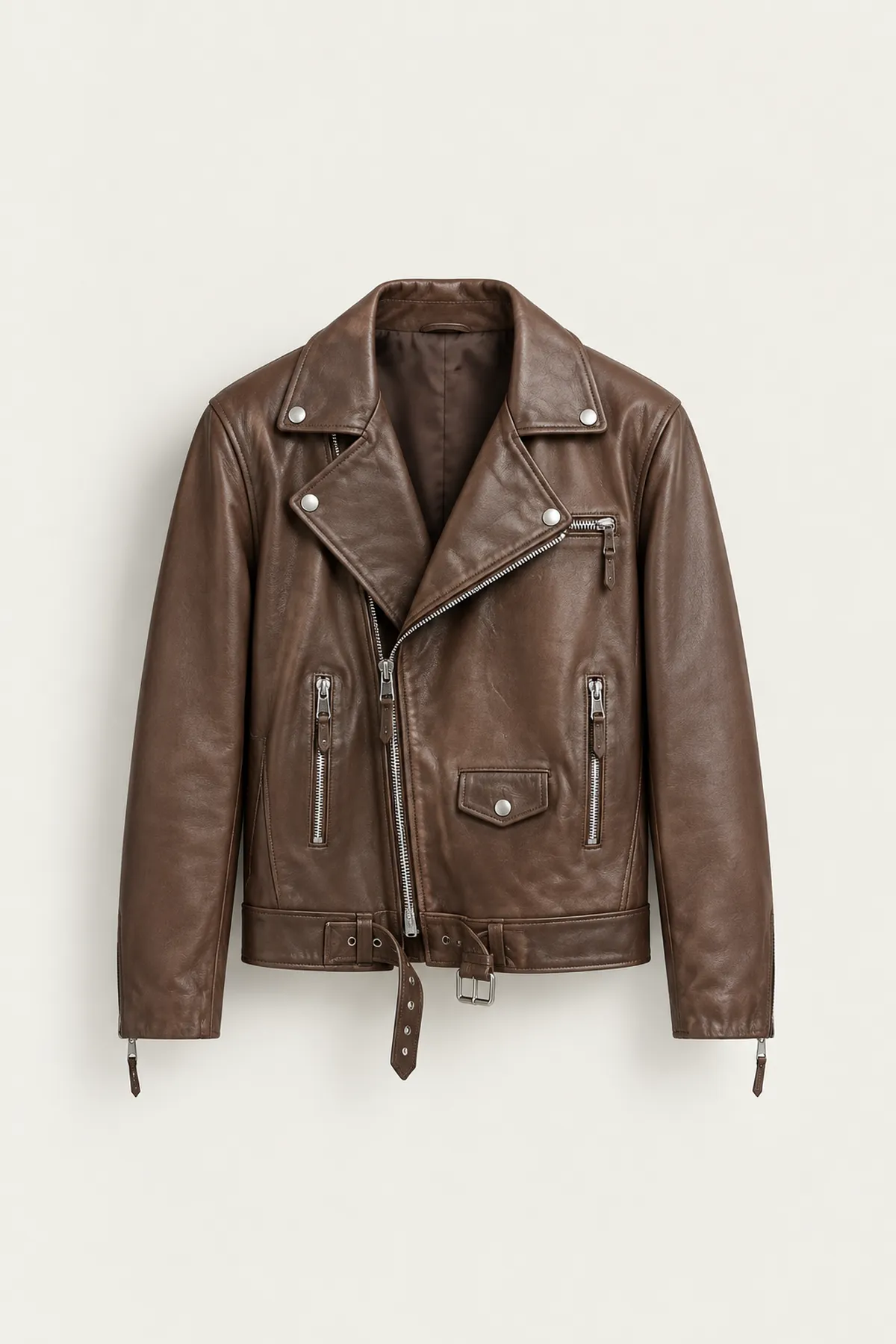 Hanry - Kahverengi - %100 Gerçek Deri - Erkek Ceket