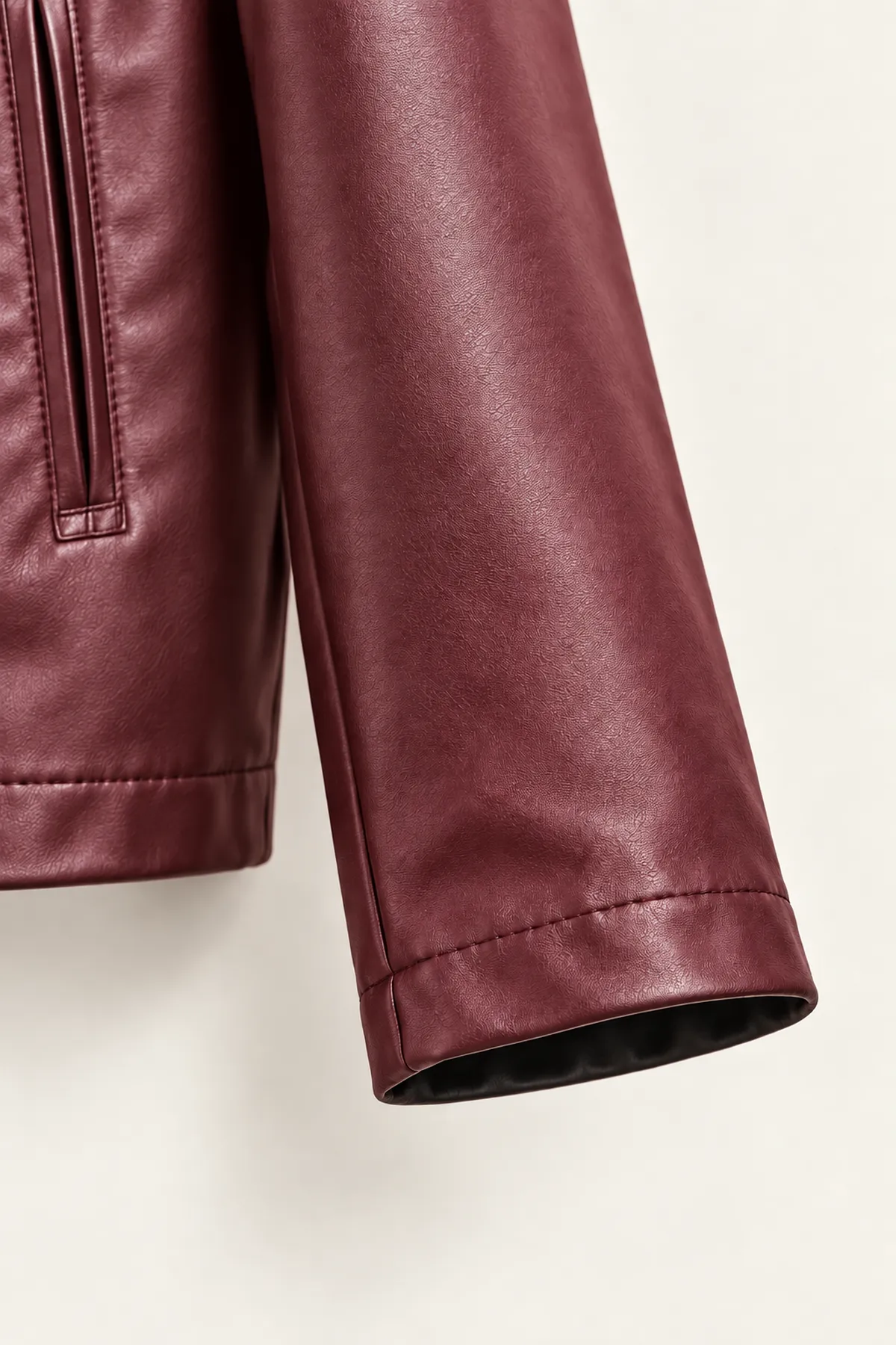 Derek - Bordo - Crop - Erkek Deri Ceket