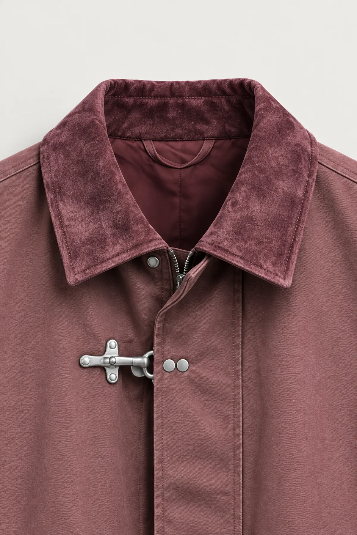 Brice - Bordo - Pamuklu Crop - Erkek Ceket