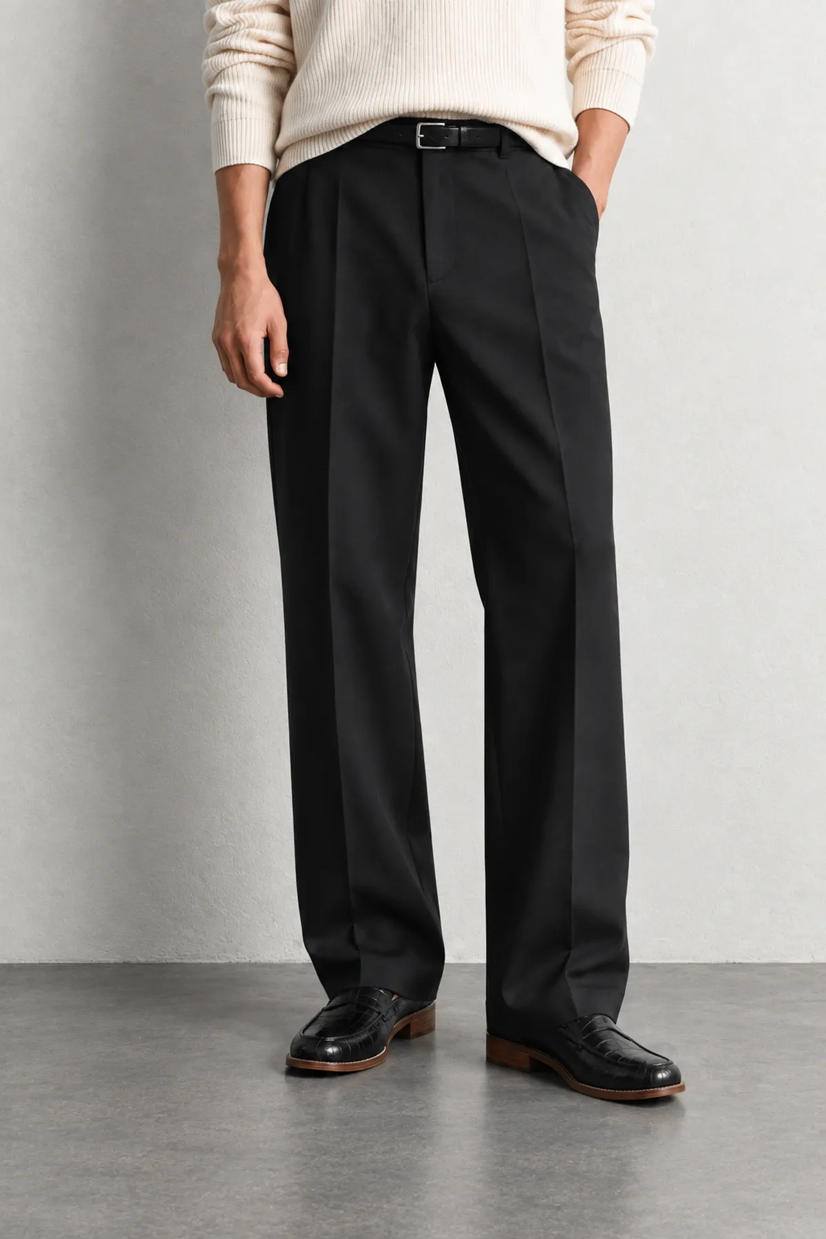 Bruce - Siyah - İspanyol Straight Fit - Erkek Pantolon