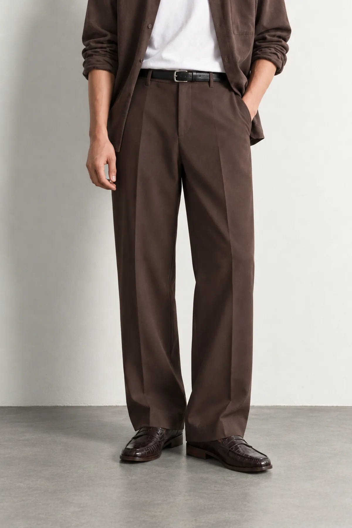 Bruce - Kahverengi - İspanyol Straight Fit - Erkek Pantolon