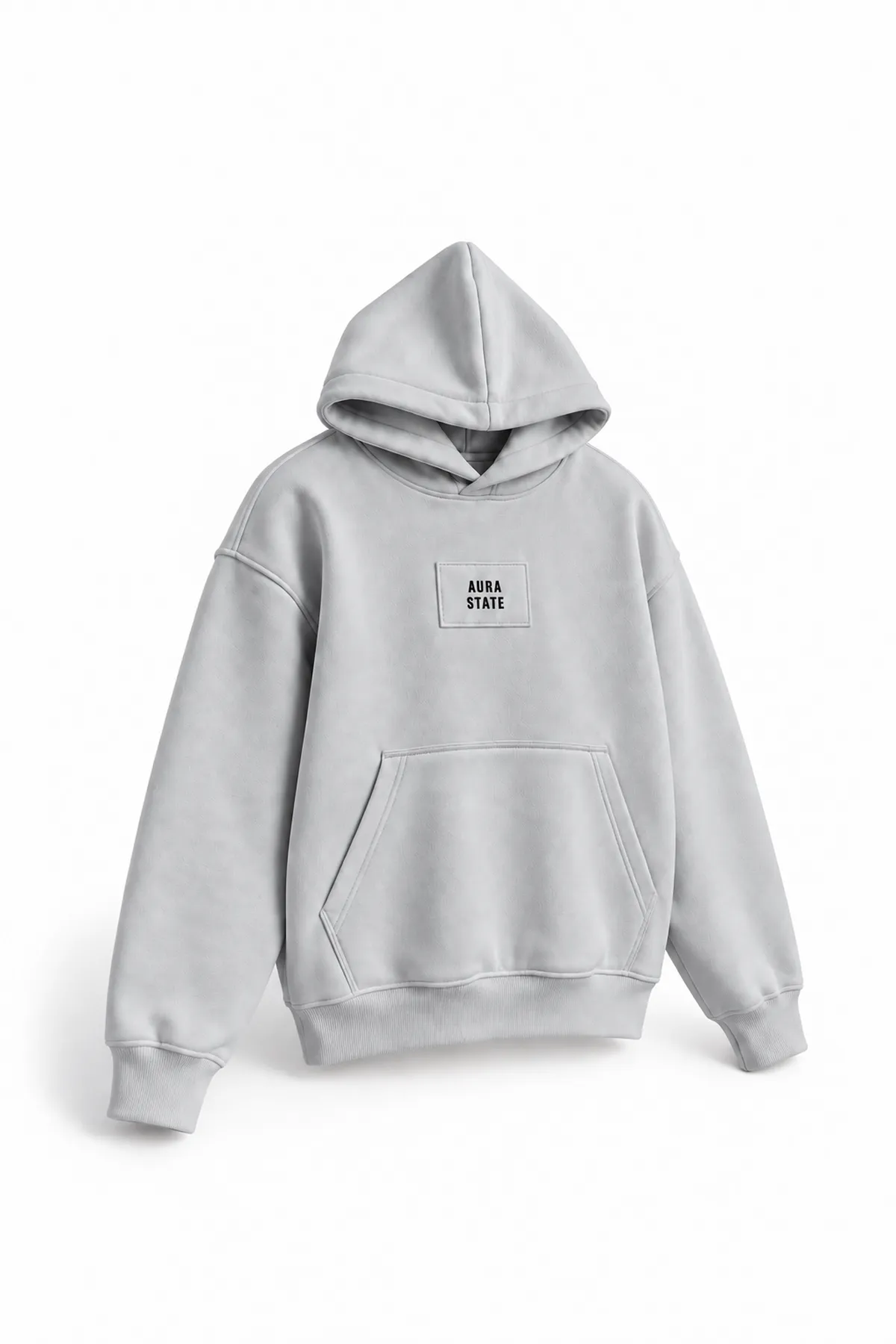 Aura State - Gri - Kapüşonlu - Erkek Sweatshirt
