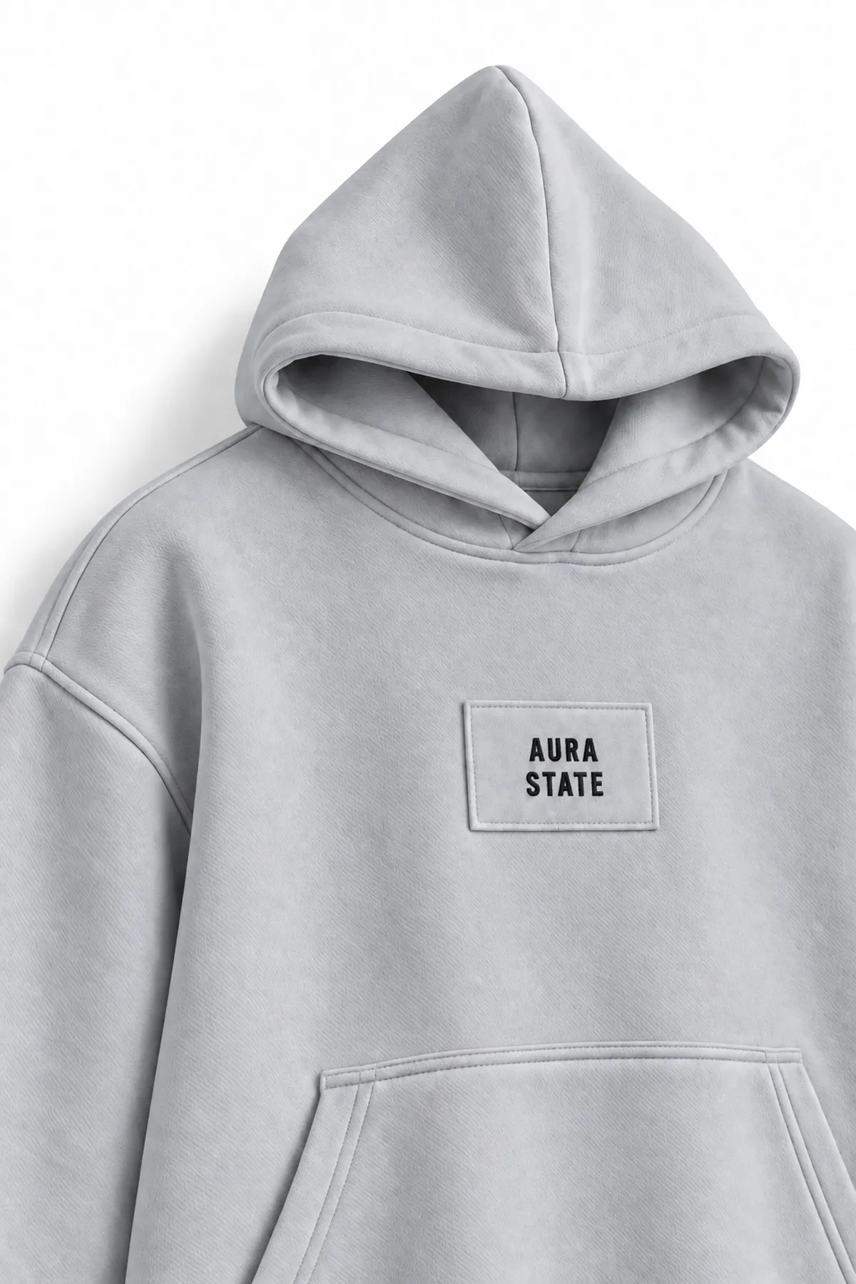 Aura State - Gri - Kapüşonlu - Erkek Sweatshirt