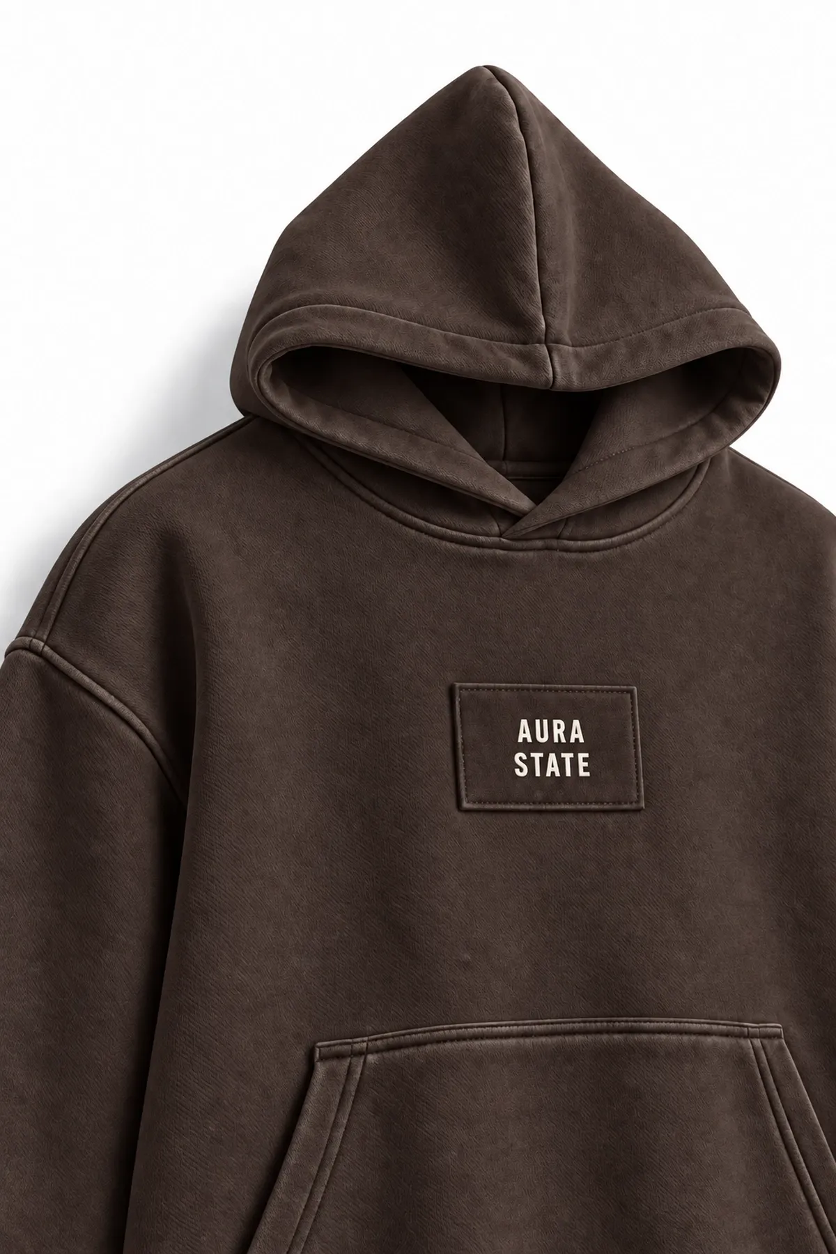 Aura State - Kahverengi - Kapüşonlu - Erkek Sweatshirt
