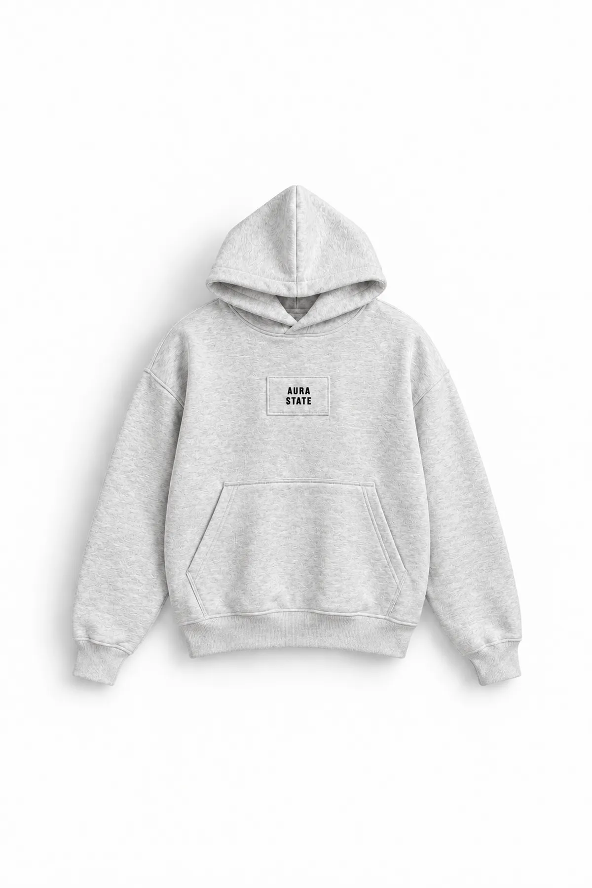 Aura State - Açık Gri - Kapüşonlu - Erkek Sweatshirt