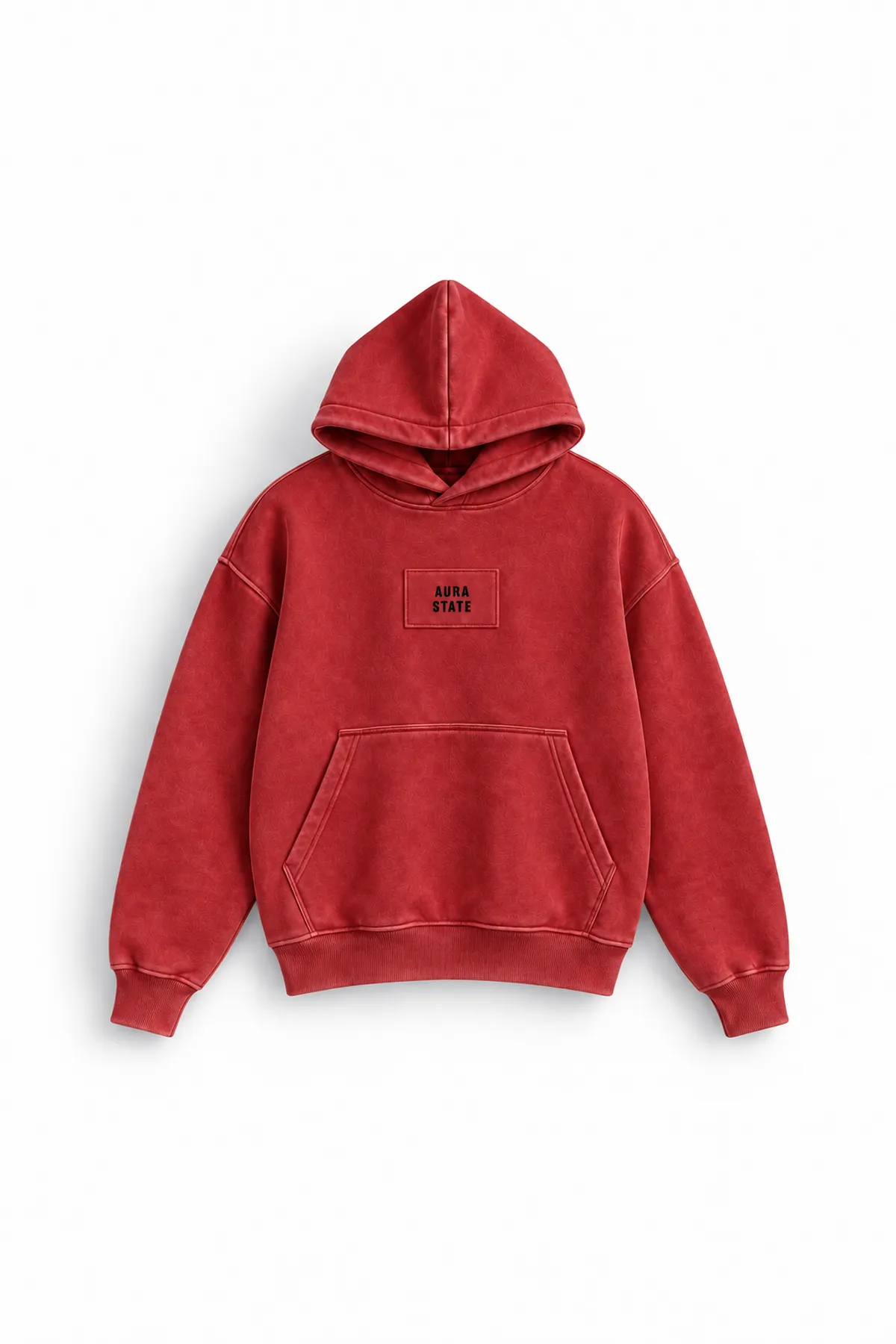 Aura State - Kırmızı - Kapüşonlu - Erkek Sweatshirt