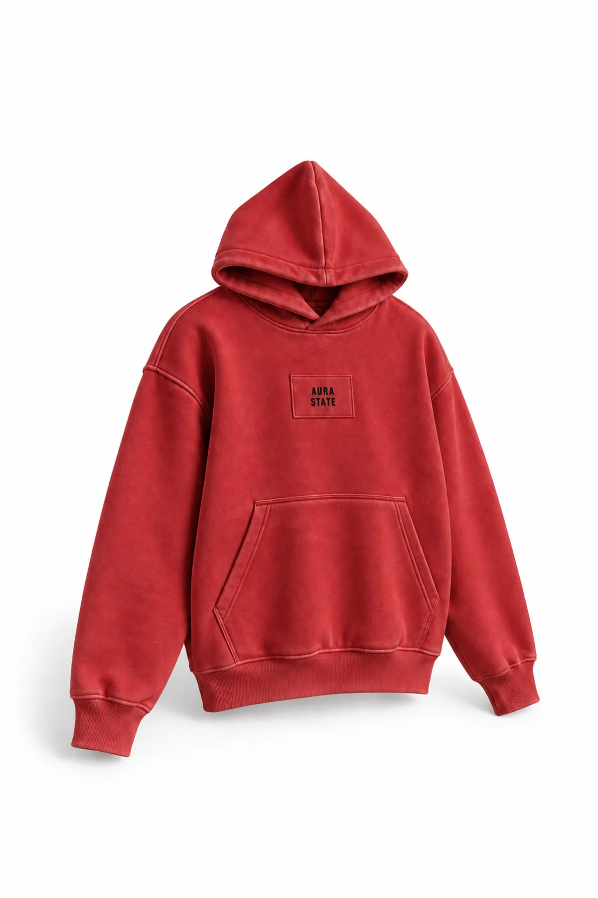 Aura State - Kırmızı - Kapüşonlu - Erkek Sweatshirt