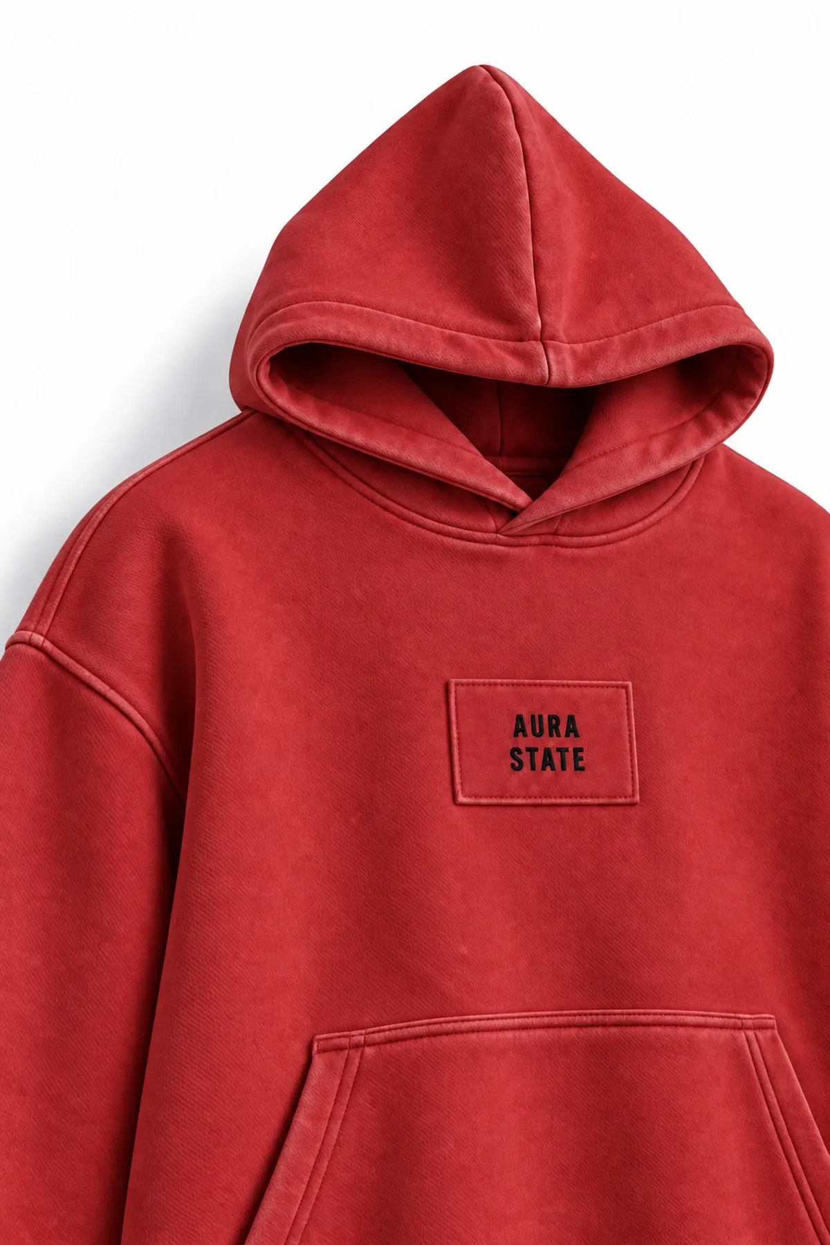 Aura State - Kırmızı - Kapüşonlu - Erkek Sweatshirt