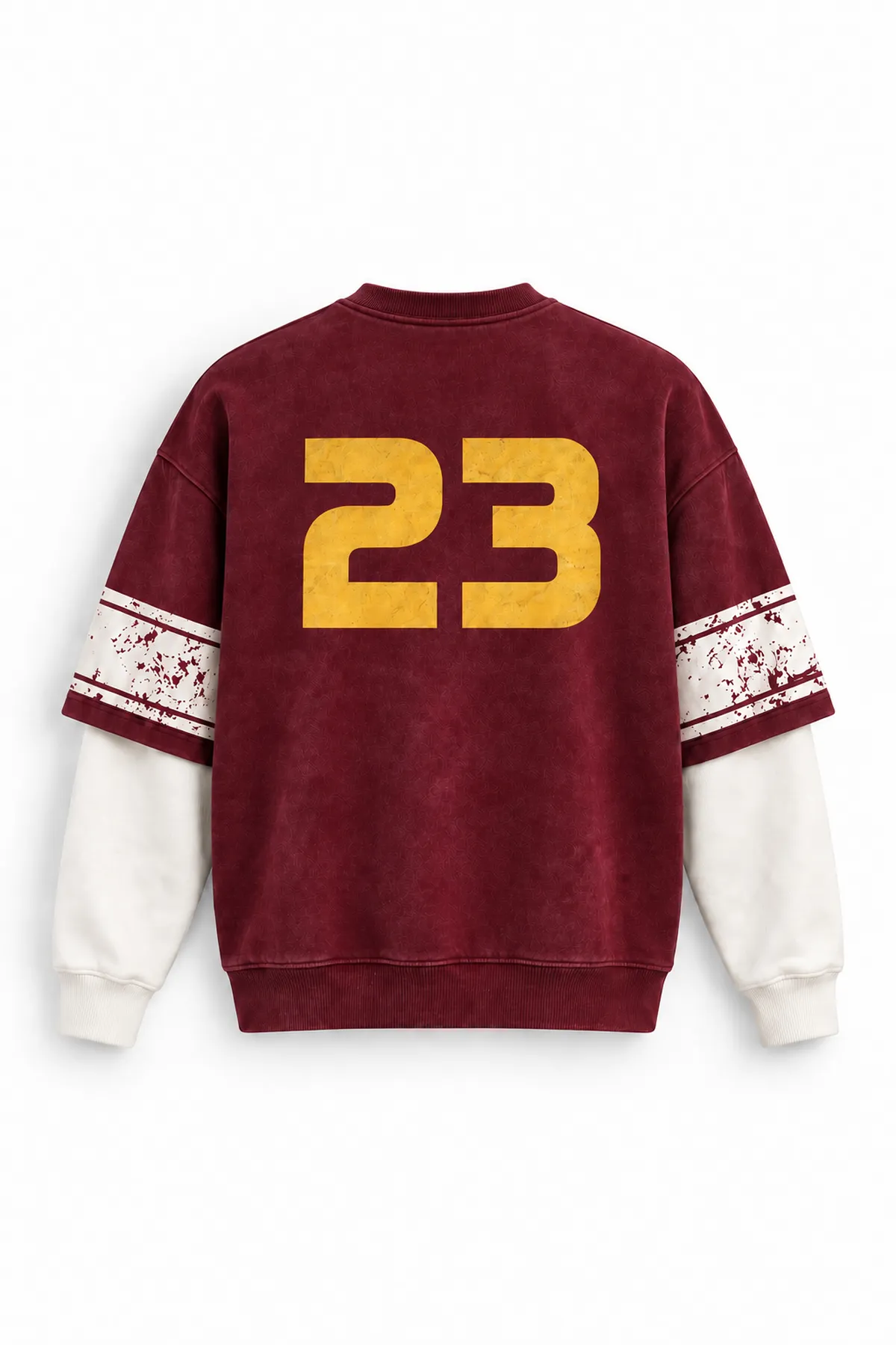 Twenty Three - Bordo - Oversize Fit - Erkek Sweatshirt
