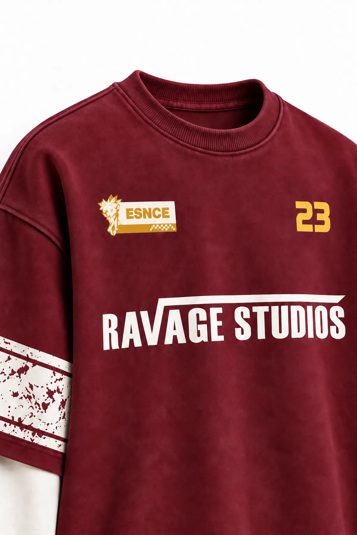 Twenty Three - Bordo - Oversize Fit - Erkek Sweatshirt