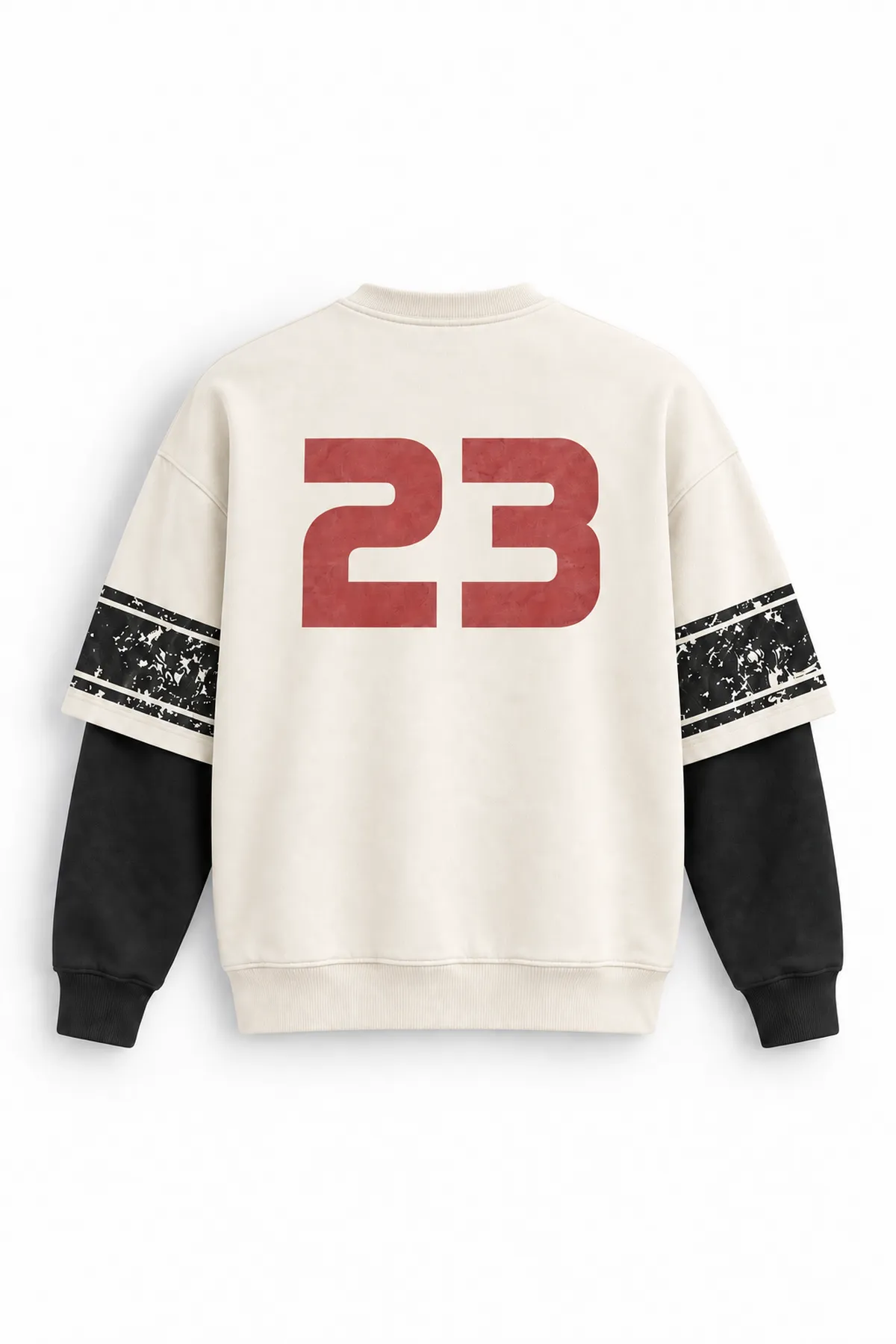 Twenty Three - Ekru - Oversize Fit - Erkek Sweatshirt