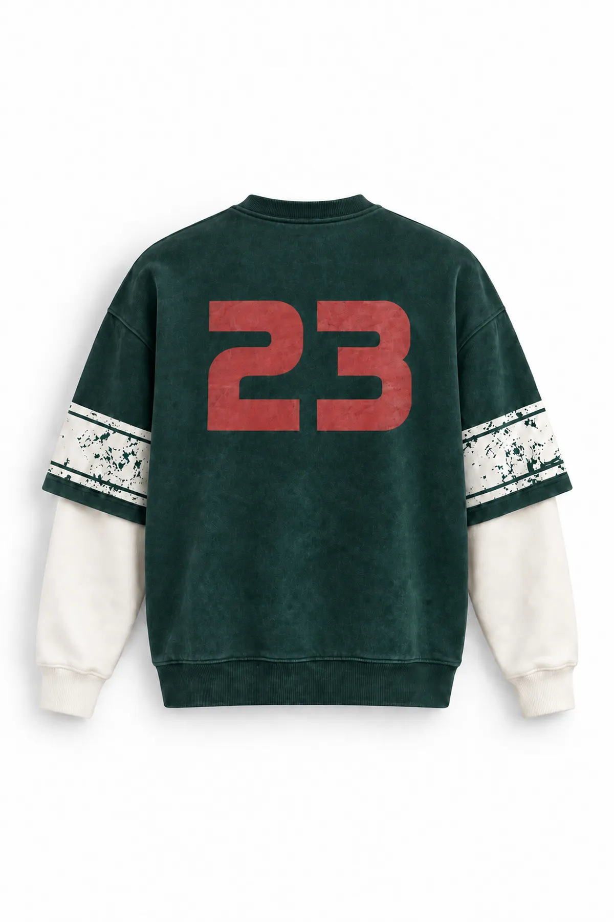Twenty Three - Yeşil - Oversize Fit - Erkek Sweatshirt