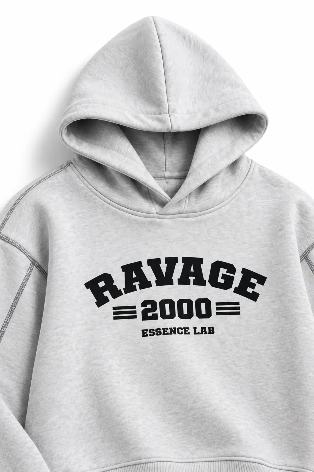 Two Thousand - Gri - Oversize Fit - Erkek Sweatshirt ve Erkek Eşofman Takımı