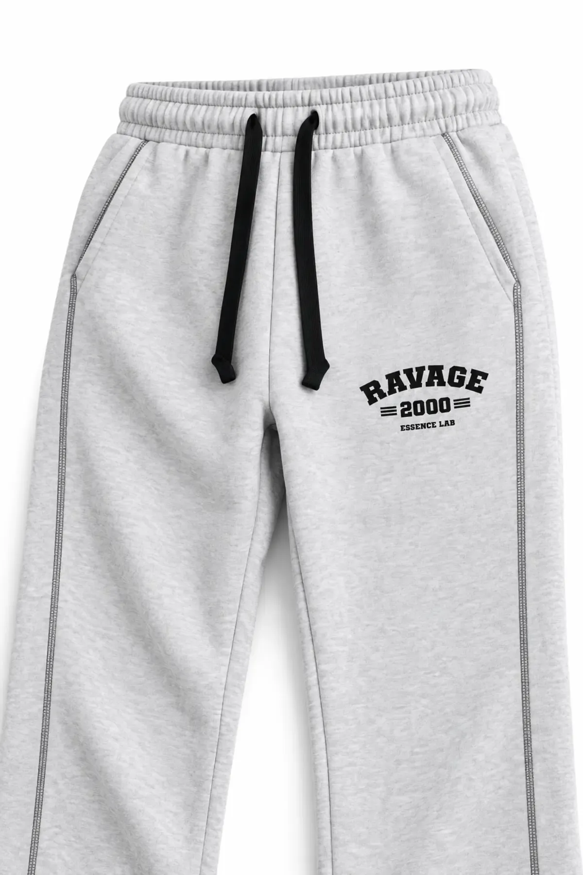 Two Thousand - Gri - Oversize Fit - Erkek Sweatshirt ve Erkek Eşofman Takımı