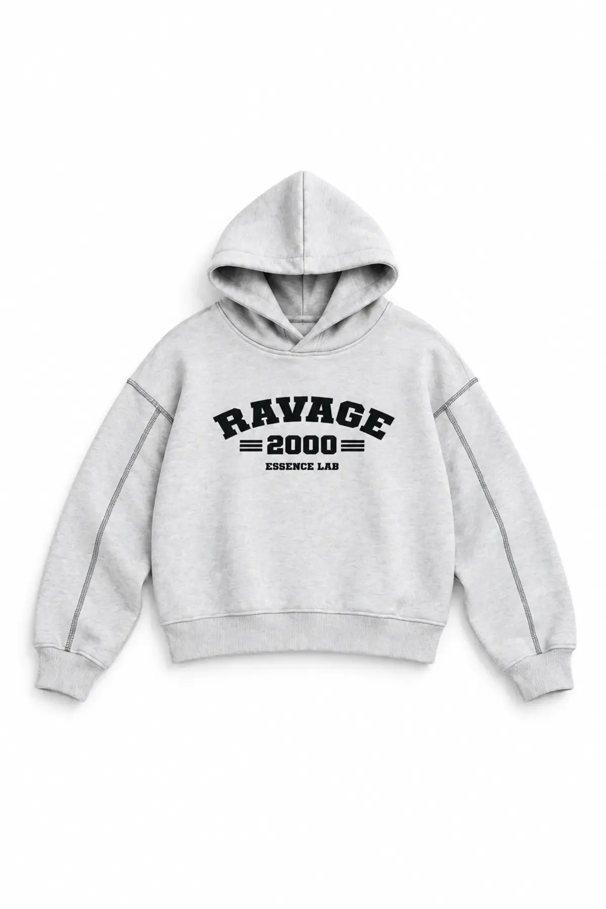 Two Thousand - Gri - Oversize Fit - Erkek Sweatshirt ve Erkek Eşofman Takımı
