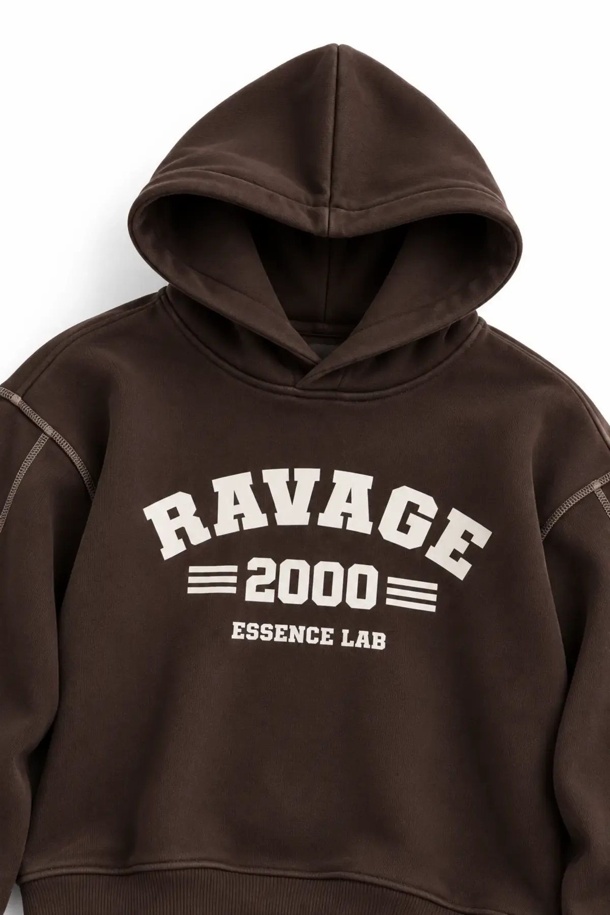 Two Thousand - Kahverengi - Oversize Fit - Erkek Sweatshirt ve Erkek Eşofman Takımı