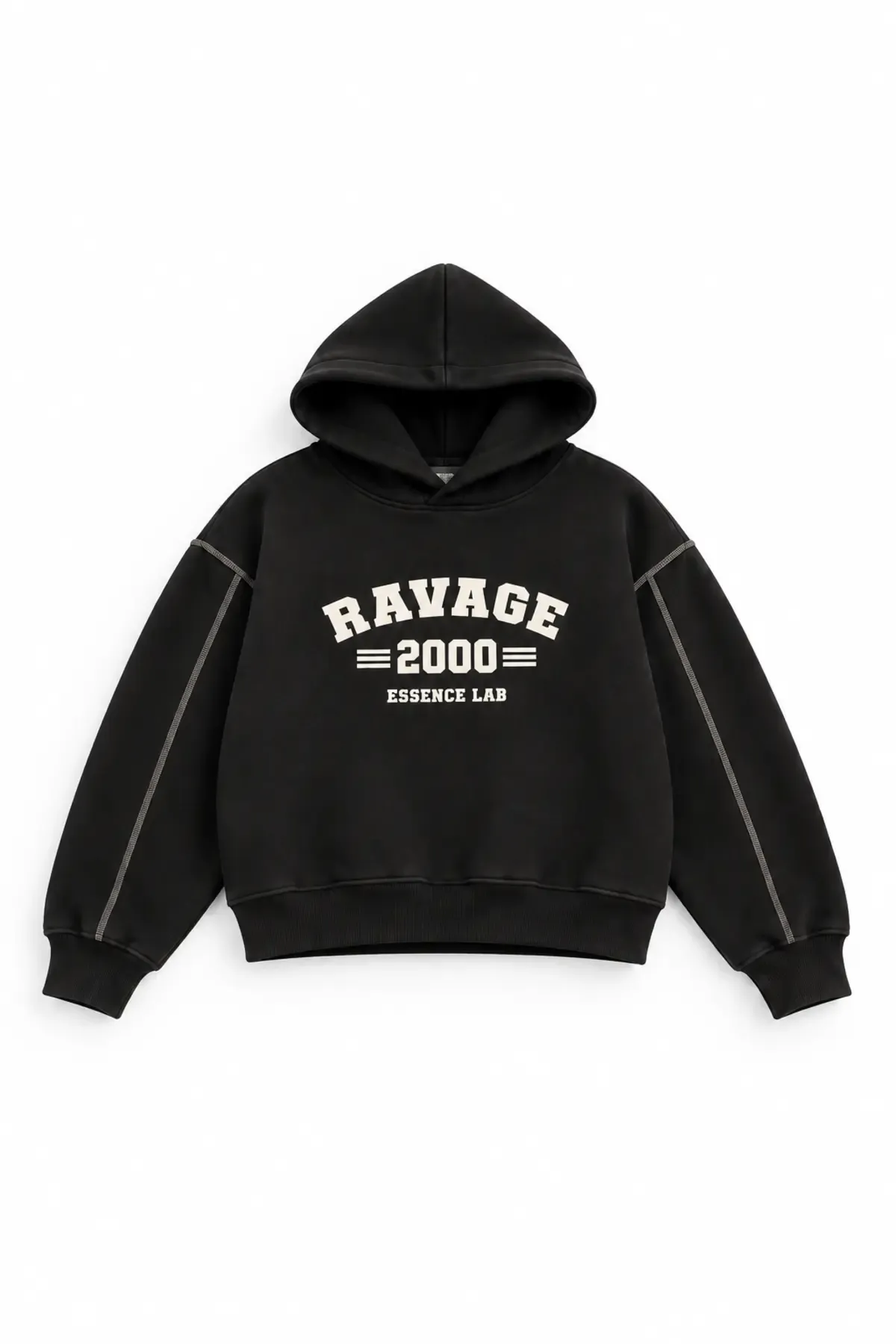 Two Thousand - Siyah - Oversize Fit - Erkek Sweatshirt ve Erkek Eşofman Takımı
