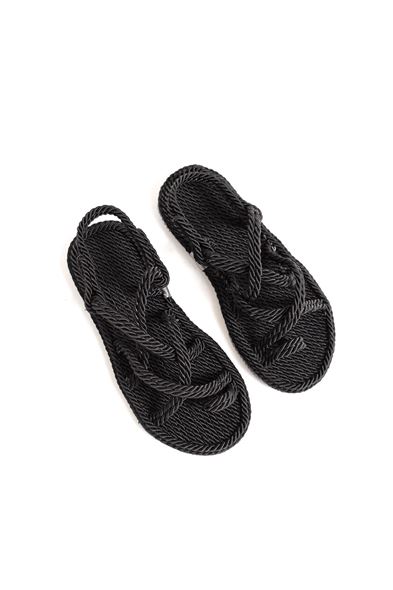 Siyah Renk Halat Sandalet