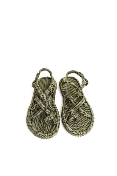 Haki Renk Halat Sandalet