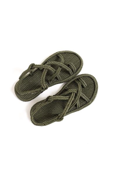 Haki Renk Halat Sandalet