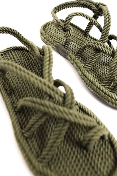 Haki Renk Halat Sandalet