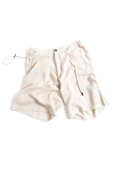 Santurino Bej Keten Şort