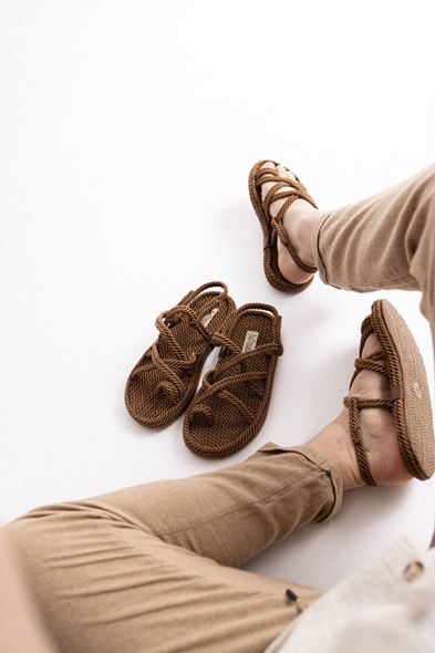 Kahve Renk Halat Sandalet