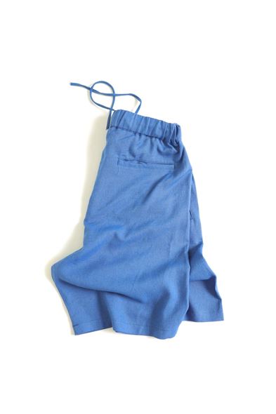 Santurino Mavi Keten Şort