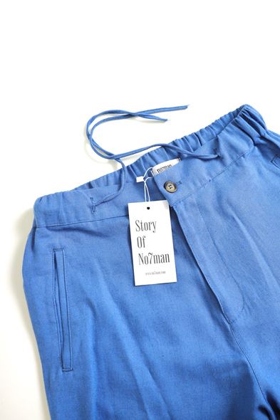 Santurino Mavi Keten Şort