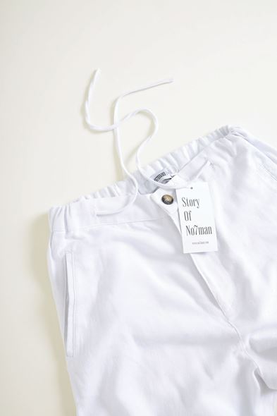 Santurino Beyaz Keten Şort