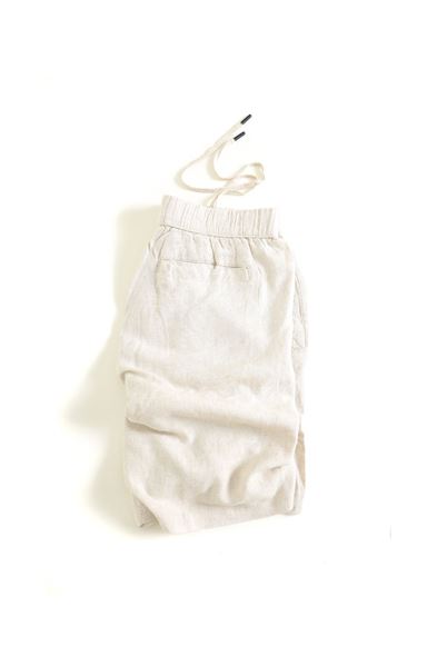 Santurino Bej Keten Şort