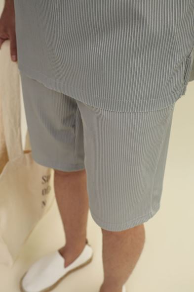 Gri Ottoman Şort