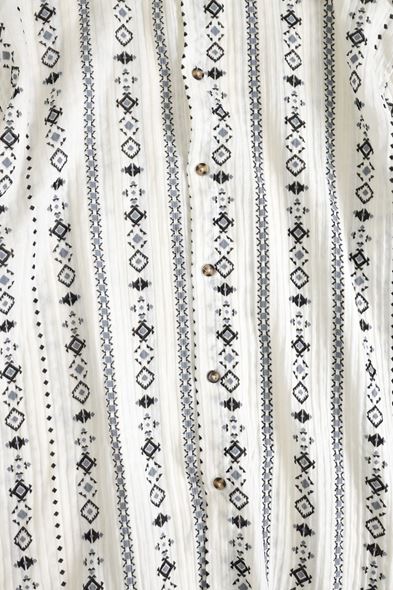 Winchester Siyah Etnik Desenli Uzun Kollu Gömlek