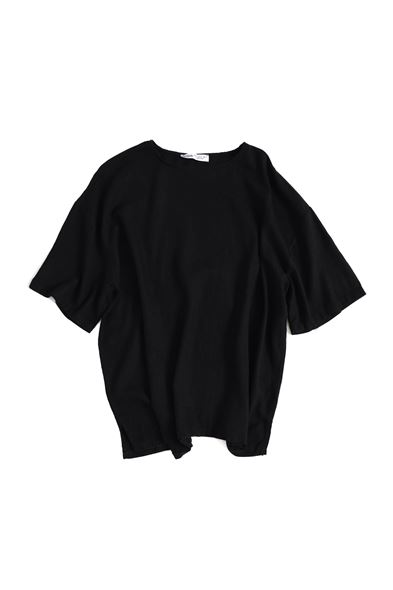 Rio Siyah Oversize Keten Tshirt