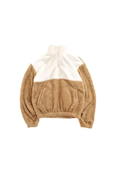 Poznan Beyaz Bej Pelüş Erkek Sweat