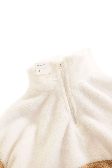 Poznan Beyaz Bej Pelüş Sweat