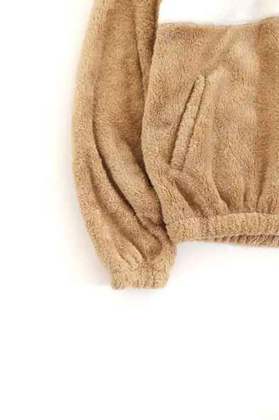 Poznan Beyaz Bej Pelüş Erkek Sweat