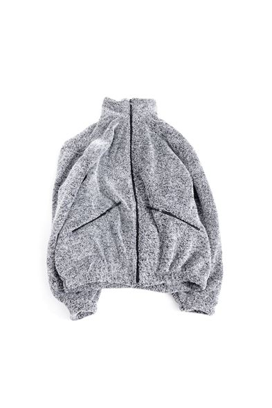 Lahey Gri Melanj Pelüş Ceket