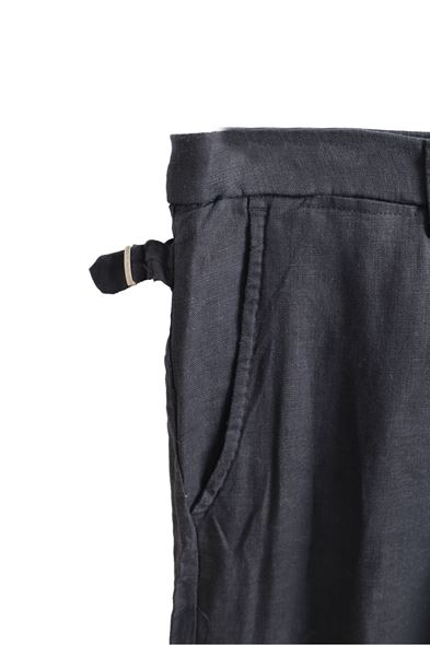 Mahikeng Siyah Keten Pantolon
