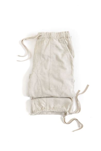 Rodos Bej Keten Pantolon