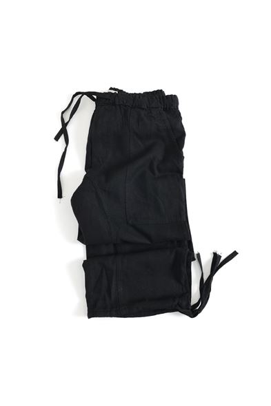 Rodos Siyah Keten Pantolon