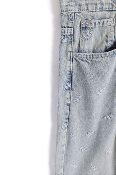 Phoenix Nakışlı Denim Pantolon