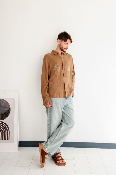 Phoenix Nakışlı Denim Pantolon